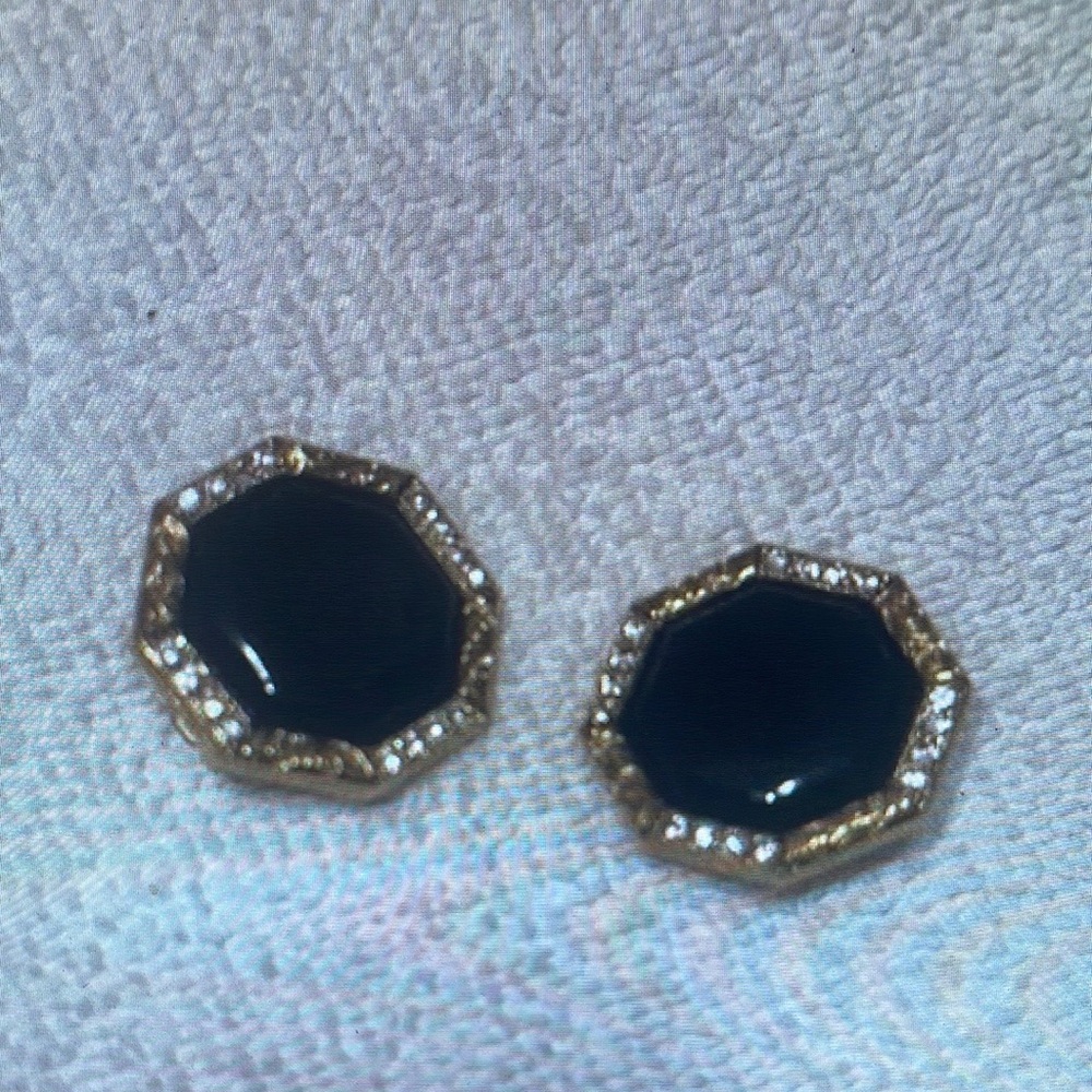 Elegant Gold and Black Earrings